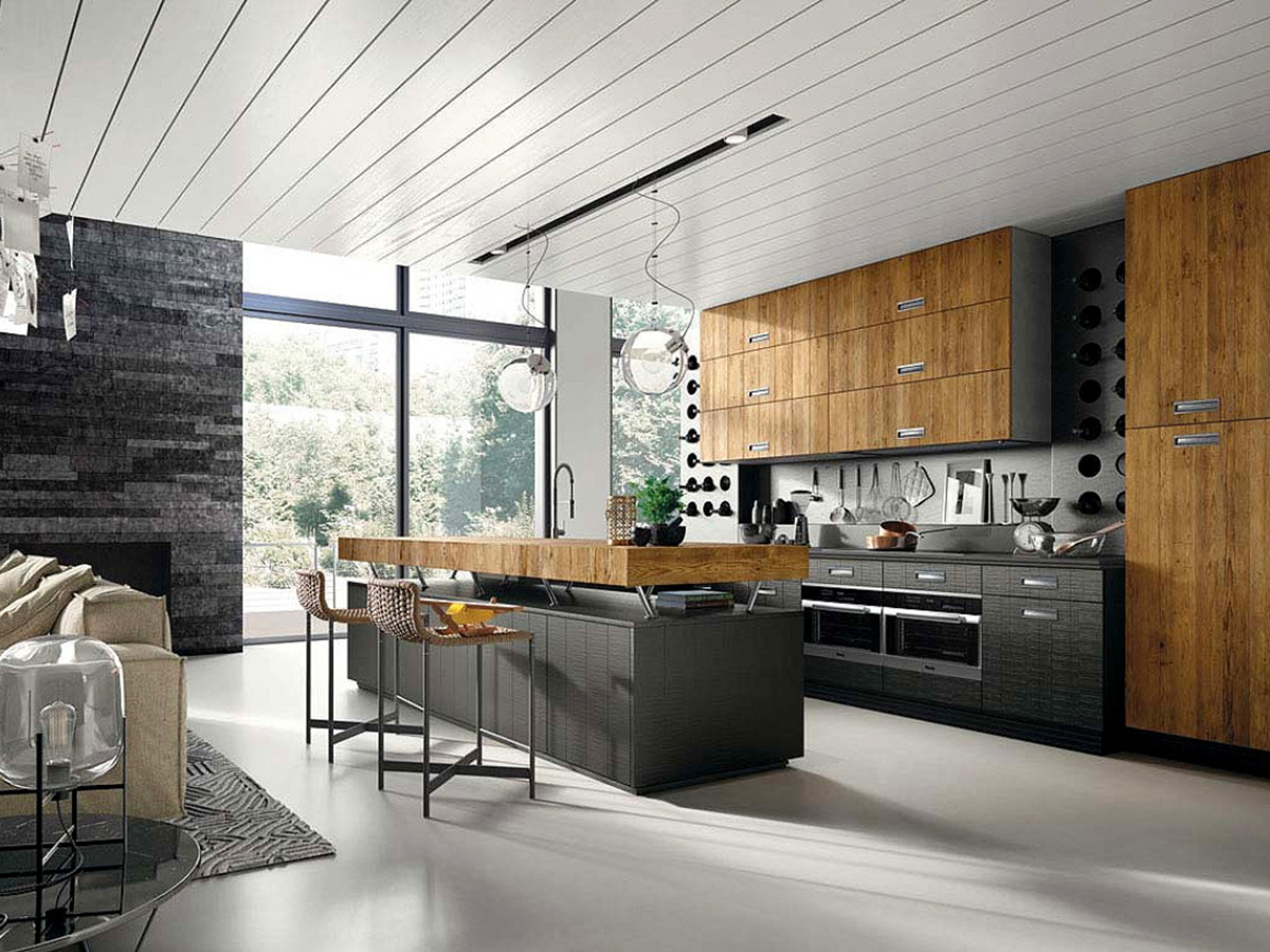 Фото 6 - Кухонный гарнитур Lab 40 итальянской фабрики Marchi Cucine в стиле лофт для городской квартиры-студии