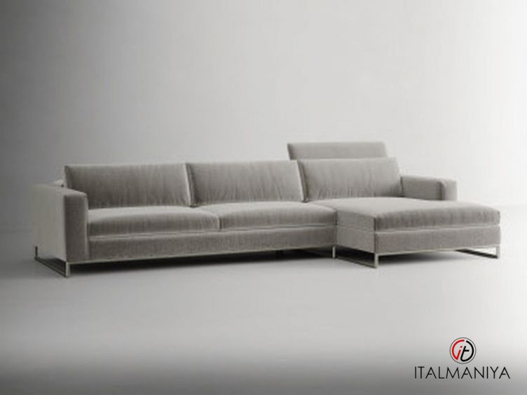 Фото 1 - Диван Class Lipari 9T20I26 фабрики Tomasella (производство Италия) из массива дерева в обивке из ткани серого цвета в современном стиле
