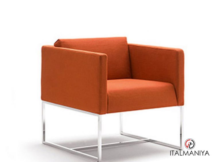 Фото 1 - Кресло Max фабрики Biba Salotti из металла в обивке из ткани в современном стиле