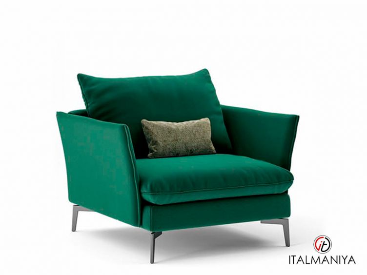 Фото 1 - Кресло Link фабрики Biba Salotti из металла в обивке из ткани в современном стиле