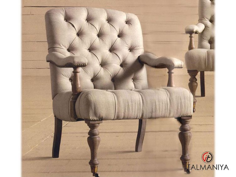 Фото 1 - Кресло DB001843 фабрики Dialma Brown из массива дерева в обивке из ткани в классическом стиле