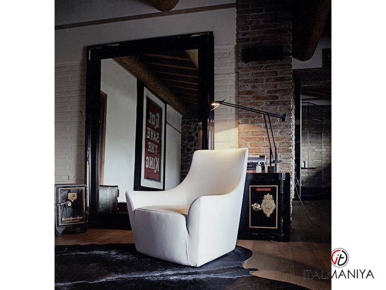 Фото 1 - Кресло Monterrey фабрики Arketipo из металла в обивке из кожи в современном стиле