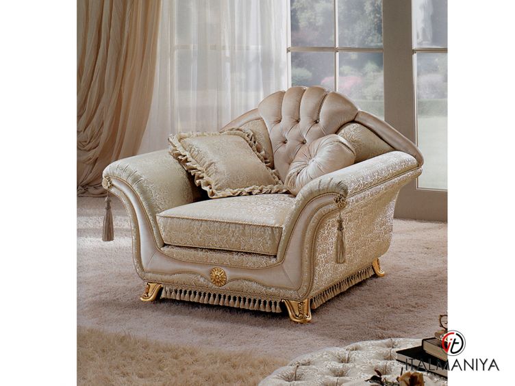 Фото 1 - Кресло Luxor maxi фабрики Sat из массива дерева в обивке из ткани в классическом стиле