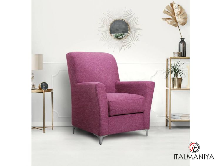 Фото 1 - Кресло Mag фабрики Aerre Italia (производство Италия) из массива дерева в обивке из ткани в современном стиле