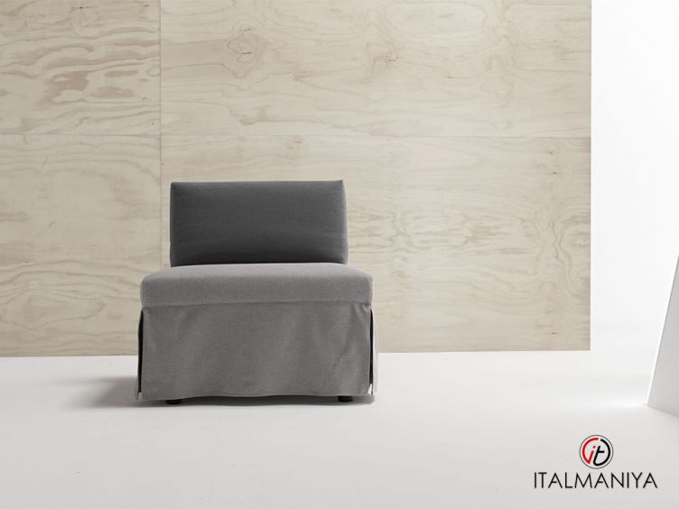 Фото 1 - Кресло-кровать Opla фабрики Dienne (производство Италия) из металла в обивке из ткани серого цвета в современном стиле
