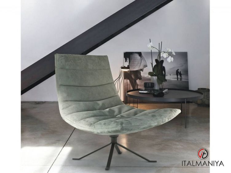 Фото 1 - Кресло Zoe фабрики Doimo Salotti из металла в обивке из ткани в современном стиле