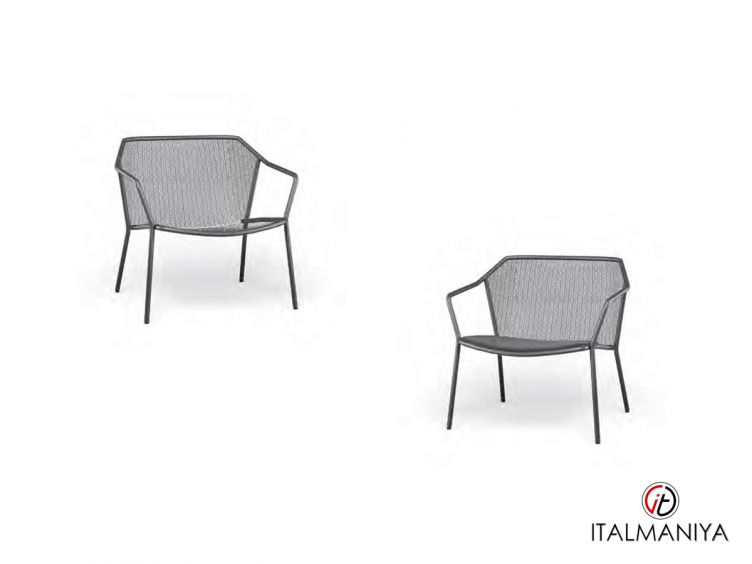 Фото 1 - Кресло Darwin Lounge 524 фабрики EMU (производство Италия) из металла в обивке из ткани в современном стиле