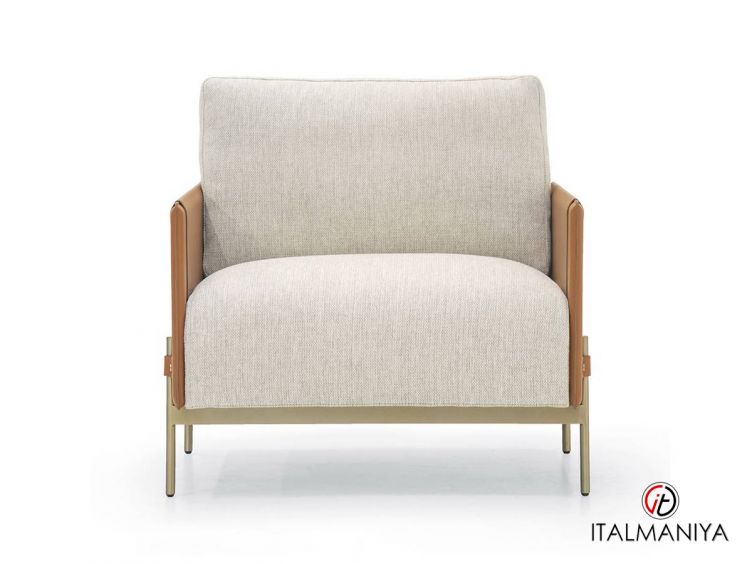 Фото 1 - Кресло V215 фабрики Formitalia (производство Италия) из металла в обивке из кожи в современном стиле