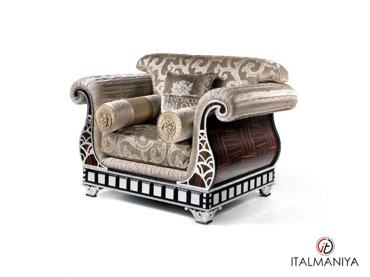 Фото 1 - Кресло P540 фабрики Francesco Molon из массива дерева в обивке из ткани в стиле арт-деко