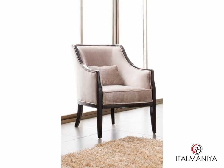 Фото 1 - Кресло Mestre FB.ACH.MES.690 фабрики Fratelli Barri (производство Италия) из массива дерева в обивке из ткани цвета мокко в стиле арт-деко