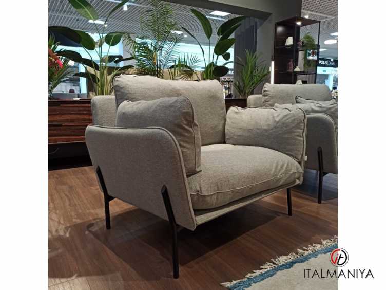 Фото 1 - Кресло Allure MDI.ACH.TEL.1155 фабрики MOD Interiors (производство Испания) из массива дерева в обивке из ткани в стиле лофт