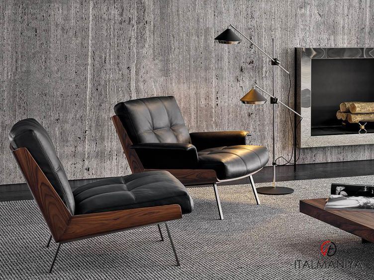 Фото 1 - Кресло Daiki фабрики Minotti из металла в современном стиле