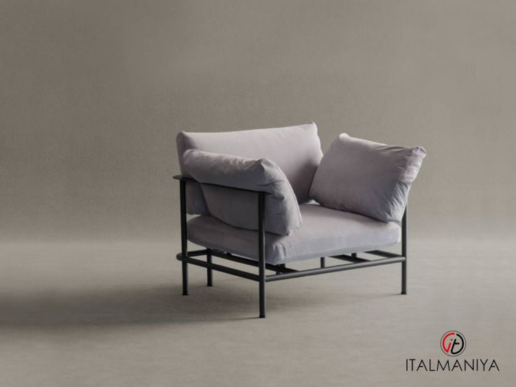 Фото 1 - Кресло Elodie фабрики Potocco (производство Италия) из металла в обивке из ткани в современном стиле