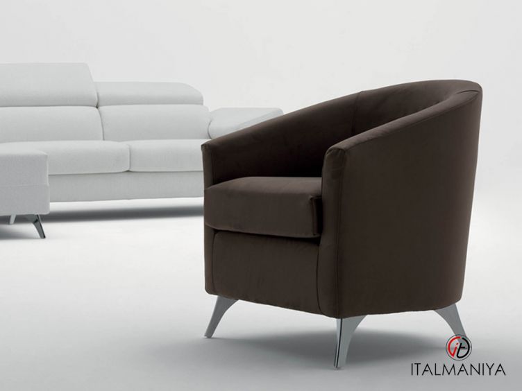 Фото 1 - Кресло Bea фабрики Rigosalotti из металла в обивке из ткани в современном стиле