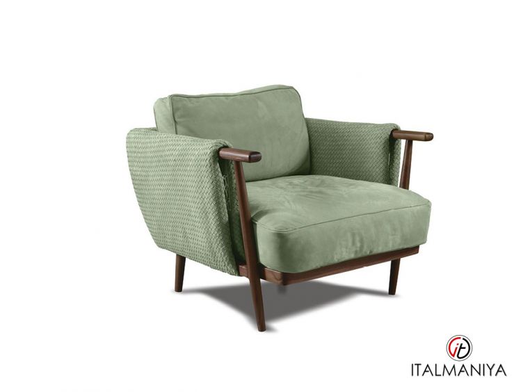 Фото 1 - Кресло Diana фабрики Ulivi (производство Италия) из массива дерева в обивке из кожи в современном стиле