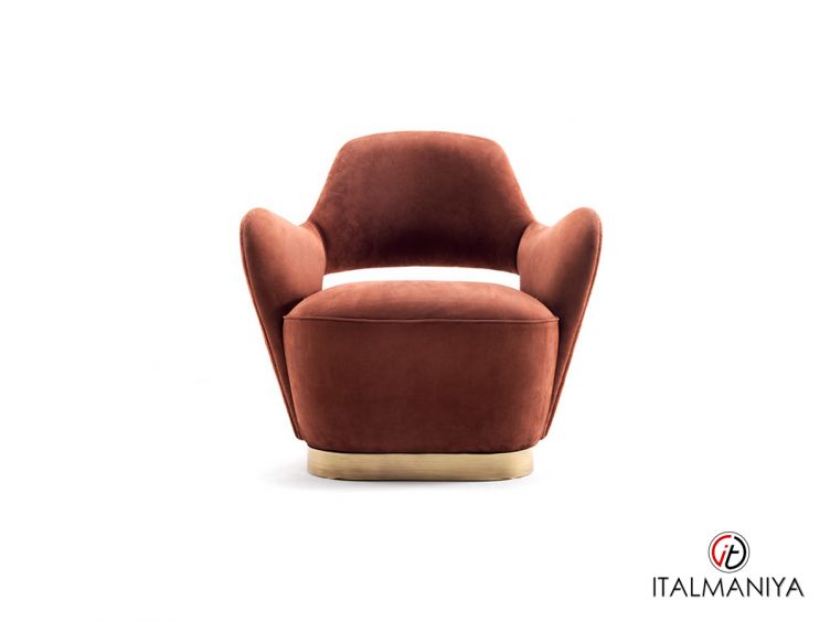 Фото 1 - Кресло Valerie фабрики Ulivi (производство Италия) из массива дерева в обивке из кожи в современном стиле