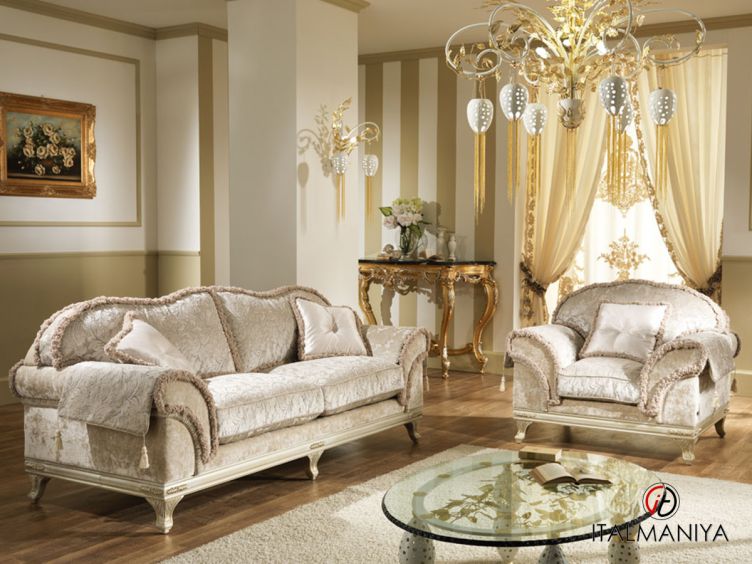 Фото 1 - Мягкая мебель Sofia & Sofia Angolare фабрики Keoma из массива дерева в классическом стиле