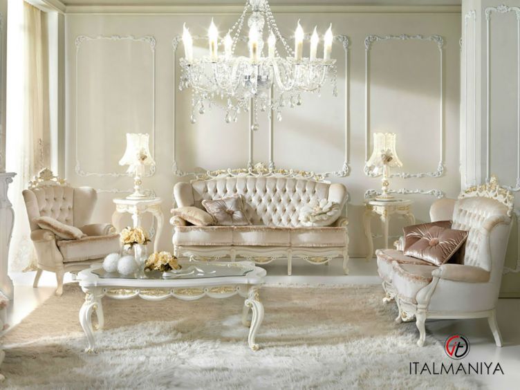 Фото 1 - Мягкая мебель Charme фабрики Antonelli Moravio из массива дерева в классическом стиле