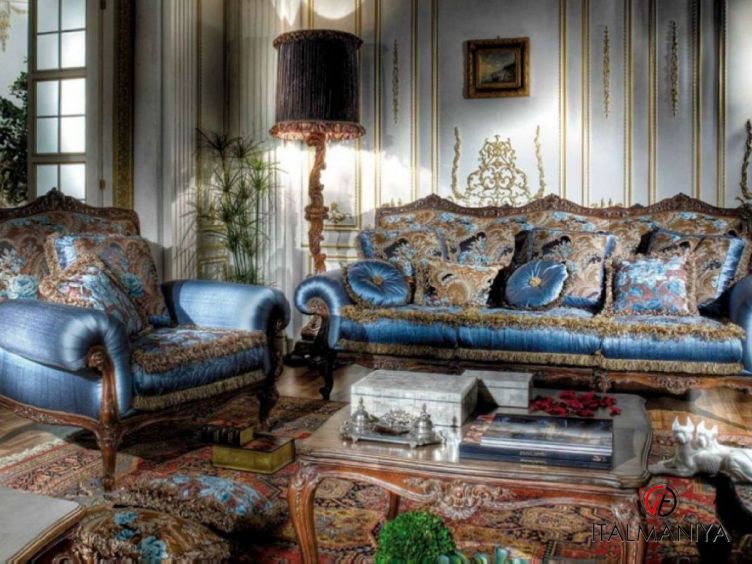 Фото 1 - Мягкая мебель Bluemoon фабрики Asnaghi Interiors из массива дерева в классическом стиле