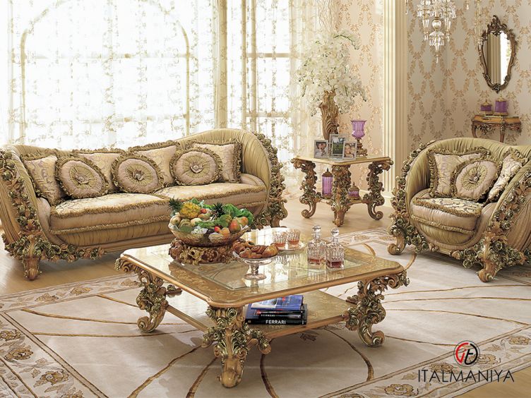 Фото 1 - Мягкая мебель Bouquet фабрики Riva из массива дерева в классическом стиле