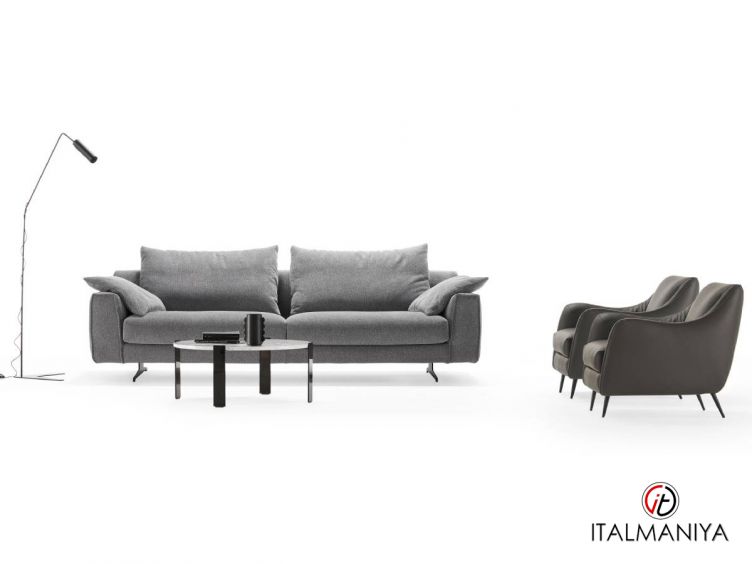 Фото 1 - Мягкая мебель Solaia фабрики Rosini Divani (производство Италия) из массива дерева серого цвета в современном стиле