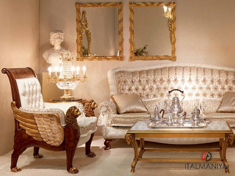 Фото 1 - Мягкая мебель Royal фабрики Zanaboni из массива дерева в современном стиле