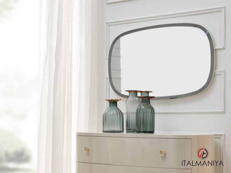 Фото 1 - Зеркало Roma FB.MR.RM.150 фабрики Fratelli Barri (производство Италия) из стекла бежевого цвета в стиле арт-деко