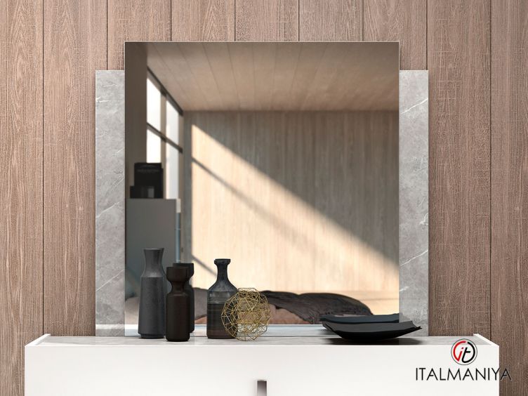 Фото 1 - Зеркало Mara фабрики Status (производство Италия) из МДФ белого цвета в современном стиле