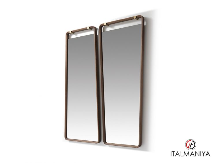 Фото 1 - Зеркало Marie 40 фабрики Ulivi (производство Италия) из массива дерева коричневого цвета в современном стиле