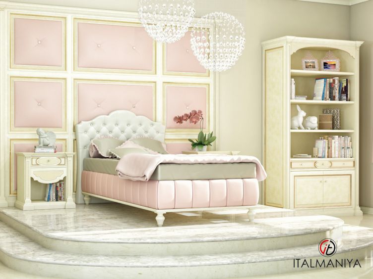 Фото 1 - Детская Single Rooms Erika фабрики Bernazzoli (производство Италия) из массива дерева белого цвета в классическом стиле