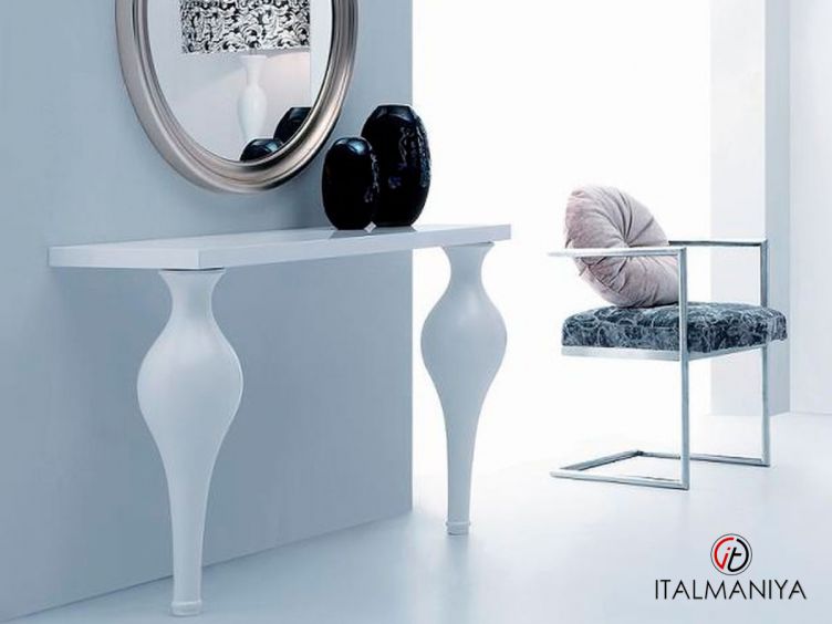 Фото 1 - Консоль Palermo FB.CS.PL.78 фабрики Fratelli Barri (производство Италия) из МДФ белого цвета в стиле арт-деко