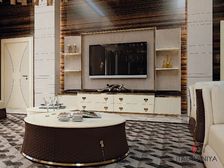 Фото 1 - Мебель под ТВ Vogue фабрики Turri из массива дерева в современном стиле