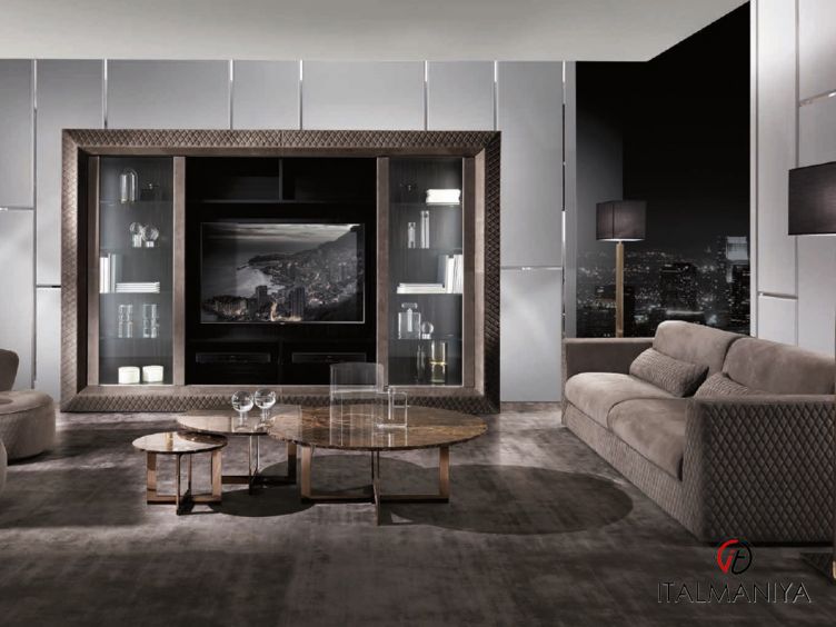 Фото 1 - Мебель под ТВ Byron Glass фабрики DV Home из массива дерева в современном стиле