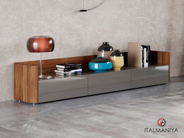Фото 1 - Мебель под ТВ Avila MDI.TV.AV.21 фабрики MOD Interiors (производство Испания) из МДФ серого цвета в современном стиле