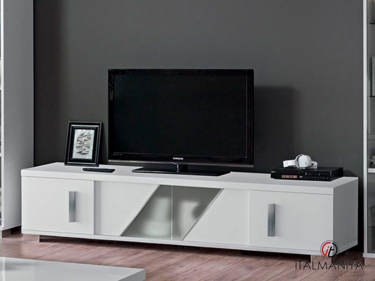 Фото 1 - Мебель под ТВ Lisa фабрики Status (производство Италия) из МДФ белого цвета в современном стиле