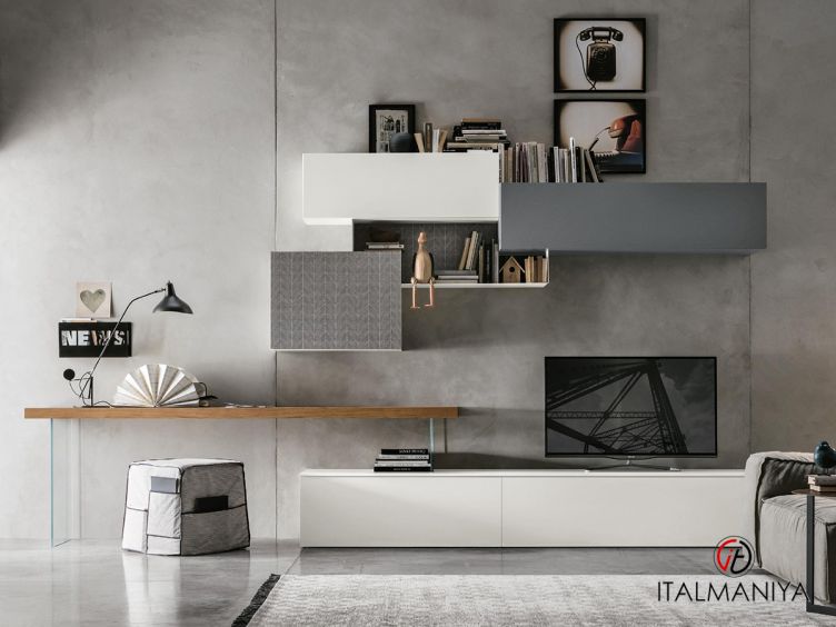 Фото 1 - Мебель под ТВ A054 фабрики Tomasella из МДФ в современном стиле