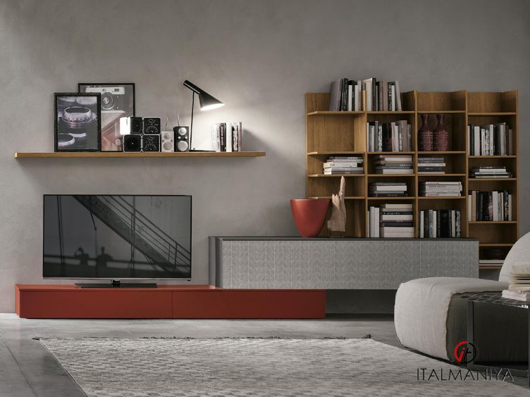 Фото 1 - Мебель под ТВ A114 фабрики Tomasella из МДФ в современном стиле