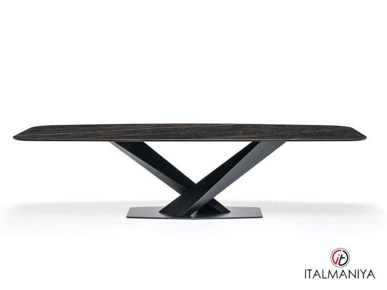 Фото 1 - Стол обеденный Stratos Keramik фабрики Cattelan Italia из металла в современном стиле
