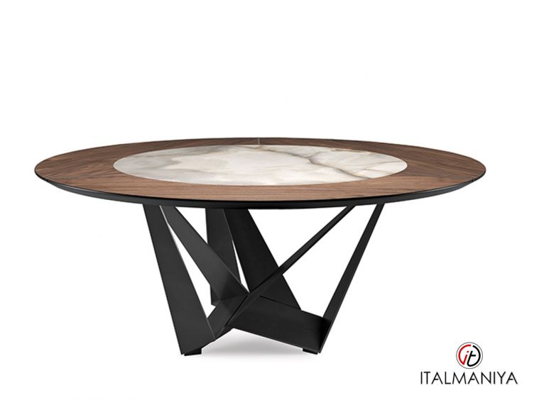 Фото 1 - Стол обеденный Skorpio ker-wood round фабрики Cattelan Italia из металла в современном стиле