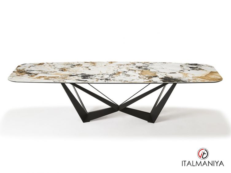 Фото 1 - Стол обеденный Skorpio keramik фабрики Cattelan Italia из металла в современном стиле