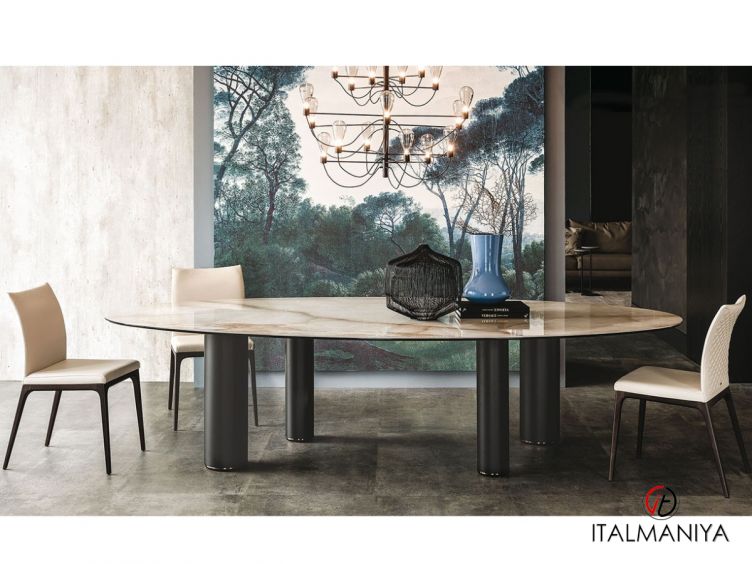 Фото 1 - Стол обеденный Roll keramik фабрики Cattelan Italia из металла в современном стиле