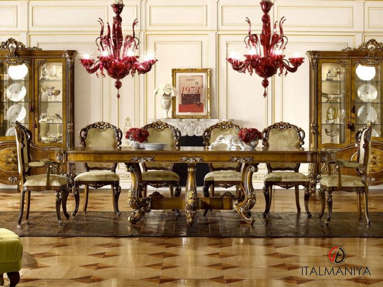 Фото 1 - Стол обеденный Le rose фабрики Grilli из массива дерева в стиле барокко
