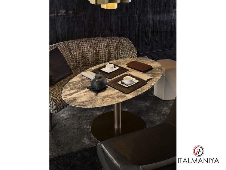 Фото 1 - Стол обеденный Bellagio Lounge Bronze овальный фабрики Minotti из металла в современном стиле
