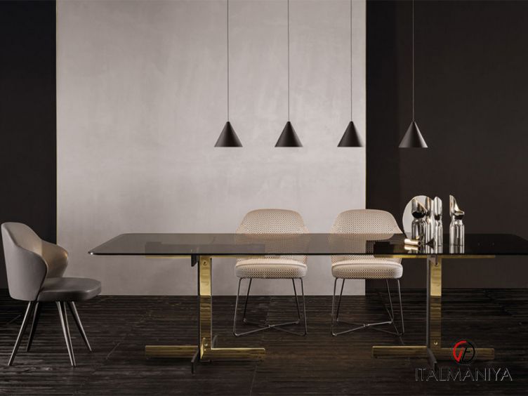 Фото 1 - Стол обеденный Catlin прямоугольный фабрики Minotti из металла в современном стиле