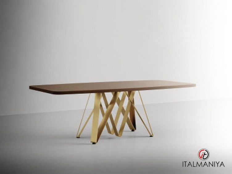 Фото 1 - Стол обеденный Class Panarea 9T201322P фабрики Tomasella (производство Италия) из металла коричневого цвета в современном стиле