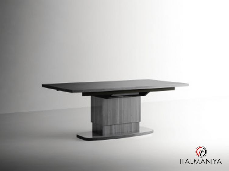 Фото 1 - Стол обеденный Class Vulcano раскладной фабрики Tomasella (производство Италия) из массива дерева серого цвета в современном стиле