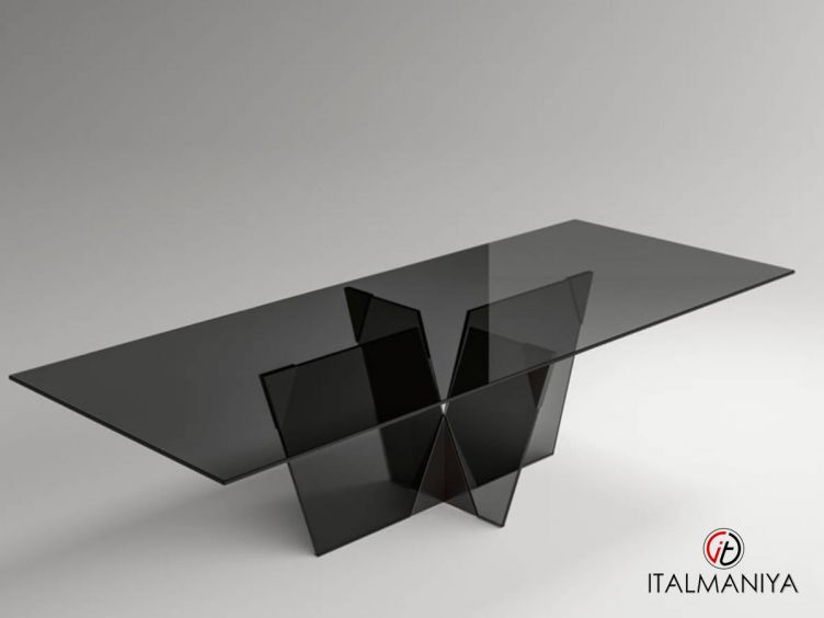 Фото 1 - Стол обеденный Crossover фабрики Tonelli (производство Италия) из стекла в современном стиле