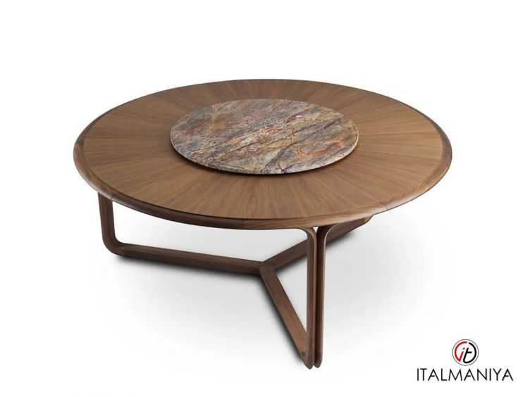 Фото 1 - Стол обеденный Big Doom круглый фабрики Ulivi (производство Италия) из массива дерева коричневого цвета в современном стиле