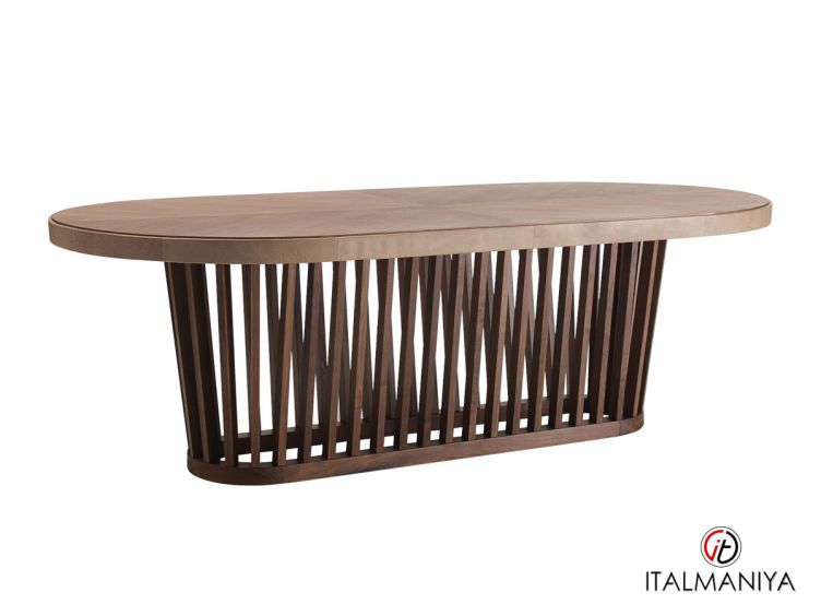 Фото 1 - Стол обеденный Memphis Luxury фабрики Ulivi (производство Италия) из массива дерева коричневого цвета в современном стиле