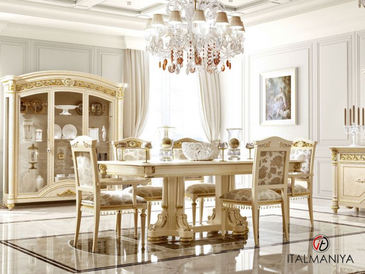 Фото 1 - Стол обеденный Luigi XVI фабрики Valderamobili из массива дерева в классическом стиле